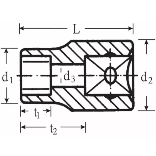 Stahlwille Dugókulcs fej, 1/2" Torx-hoz E14