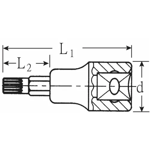 Stahlwille Sokszög rátűzőkulcs, rövid, 1/2" M10