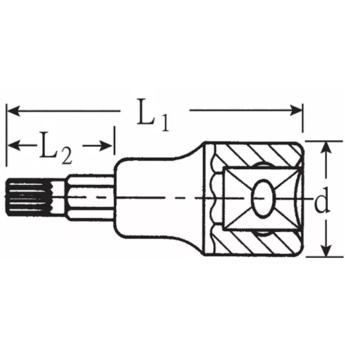 Stahlwille Sokszög rátűzőkulcs, rövid, 1/2" M6