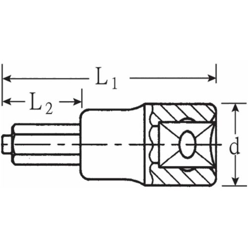 Stahlwille 6-szög rátűzőkulcs csapos megvezetéssel, 1/2" 5 mm