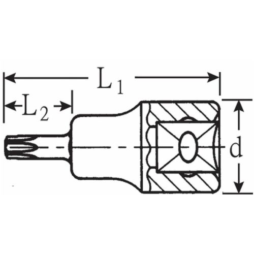 Stahlwille Rátűzőkulcs Torx-hoz,1/2" TX27
