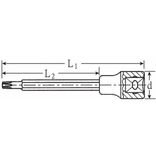 Stahlwille Rátűzőkulcs Torx-hoz, 1/2", hosszú TX45