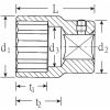 12-szög dugókulcs fej, 1 col  30 mm