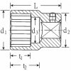 12-szög dugókulcs fej, 1 col  55 mm