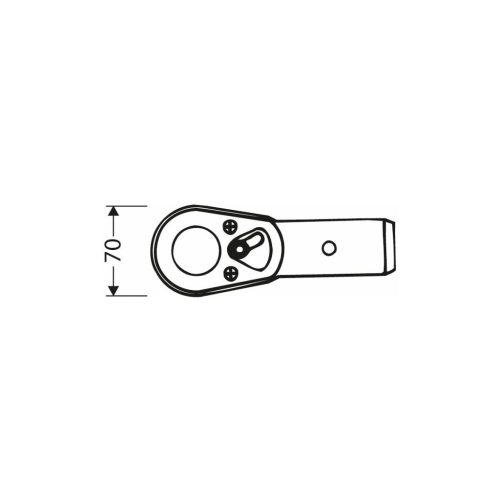 Kerepes hajtófej, 1 col markolattal