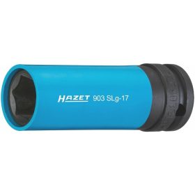   Hazet IMPACT dugókulcs fej, 6-szög, 1/2" forgatható műanyag hüvellyel 17 mm
