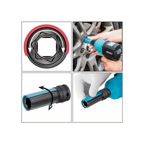 Hazet IMPACT dugókulcs fej, 6-szög, 1/2" forgatható műanyag hüvellyel 21 mm