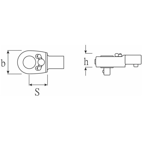 Stahlwille Irányváltós feltűzhető racsni 1-1/4"