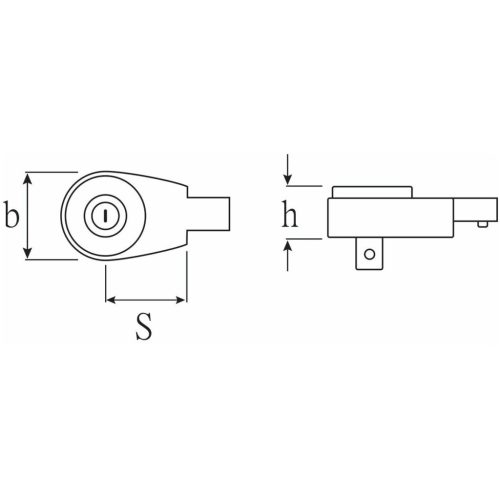 Stahlwille Irányváltós feltűzhető racsni 3-3/4HD"