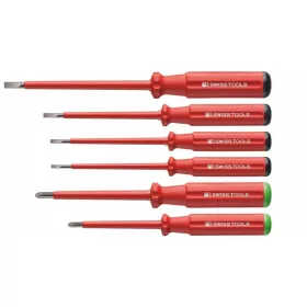   Villanyszerelő csavarhúzó készlet, 6 darabos lapos és Pozidriv, teljesen szigetelt 4/2