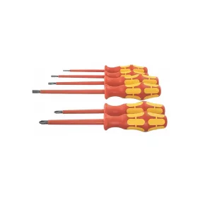   Villanyszerelő csavarhúzó készlet, 6 darabos lapos és Phillips, teljesen szigetelt 4/2