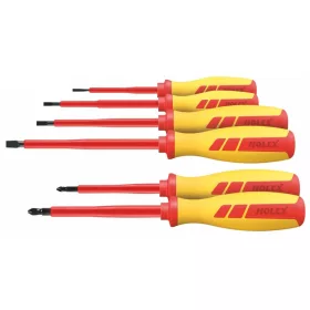  Villanyszerelő csavarhúzó készlet, 6 darabos lapos és Pozidriv, teljesen szigetelt 4/2