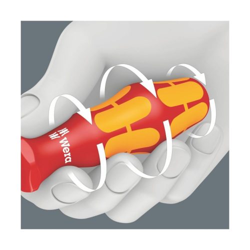 Wera Villanyszerelő csavarhúzó Pozidrivhoz, csökkentett penge ⌀-vel, Kraftform nyéllel teljesen szigetelt 1