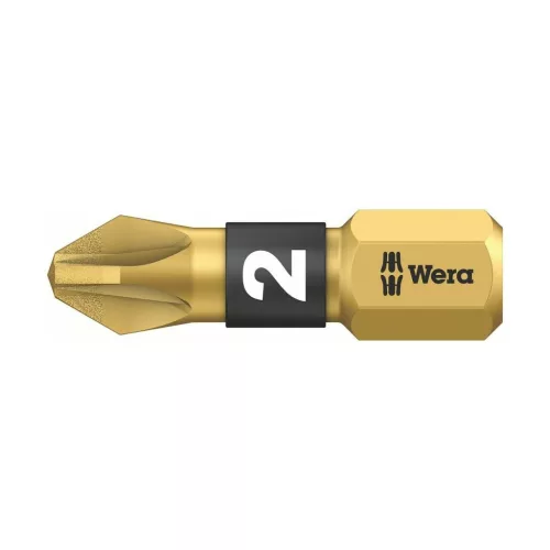 Wera Bit Pozidrivhoz, 1/4" C 6,3 BiTorsion, gyémántbevonatú 2/25 mm