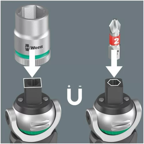 „Zyklop Pocket” bit készlet működtető szerszámmal 17 darabos 17