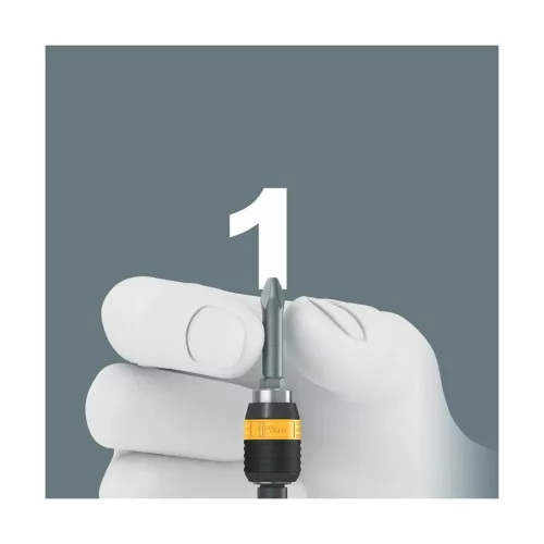 Kraftform csavarhúzó nyél 1/4 col bitekhez, C 6,3 és E 6,3 gyorsváltó befogóval, ESD 6,3 mm