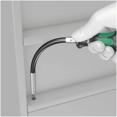 Kraftform csavarhúzó nyél 1/4 col bitekhez, C 6,3, rövid flexibilis szárral 6,3 mm