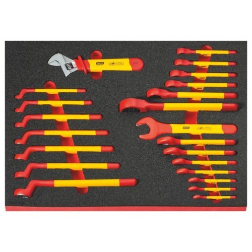 Műhelykocsi univerzális villanyszerelő szerszámkészlettel, 111 darabos 6 fiókhoz 1