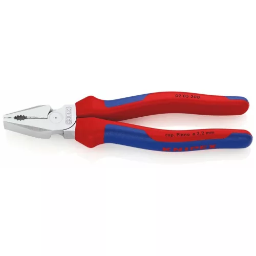 Knipex Erősített kombinált fogó, krómozott, markolattal 200 mm