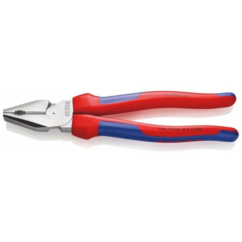 Knipex Erősített kombinált fogó, krómozott, markolattal 225 mm