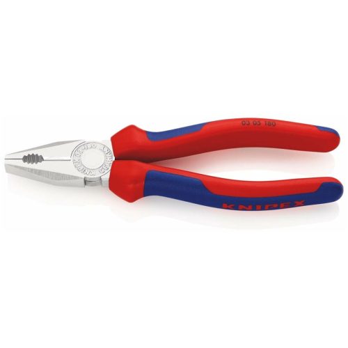 Knipex Kombinált fogó, krómozott, vastag falú markolattal 180 mm