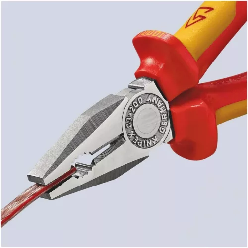 Knipex Kombinált fogó, krómozott VDE szerint szigetelt 200 mm