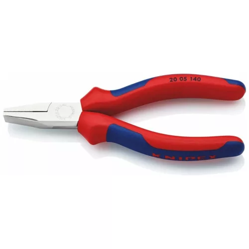 Knipex Laposfogó, krómozott, vastag falú markolattal 140 mm