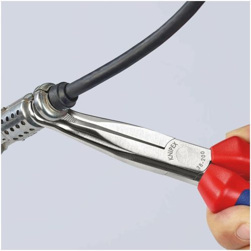 Gyújtógyertya lehúzó fogó, krómozott  200 mm