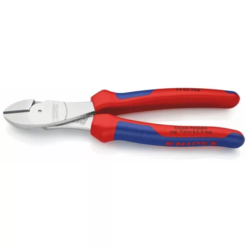 Knipex Erősített oldalcsípőfogó, krómozott, vastag falú markolattal 200 mm