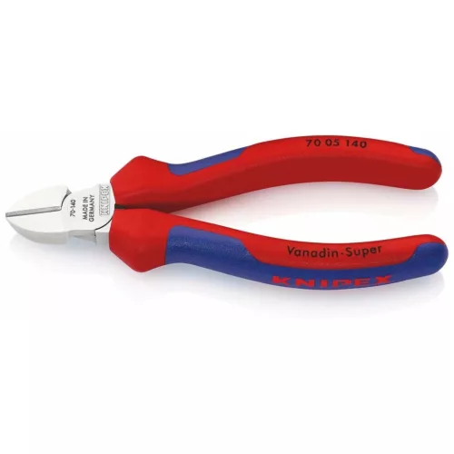 Knipex Oldalcsípőfogó, krómozott, vastag falú markolattal 140 mm
