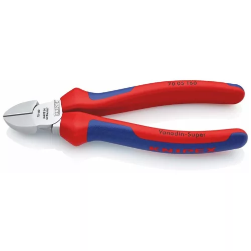 Knipex Oldalcsípőfogó, krómozott, vastag falú markolattal 160 mm