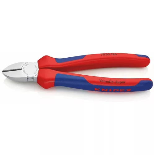 Knipex Oldalcsípőfogó, krómozott, vastag falú markolattal 180 mm