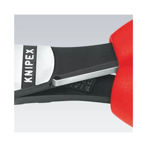 Knipex Erősített oldalcsípőfogó, polírozott, nyitórugóval 160 mm