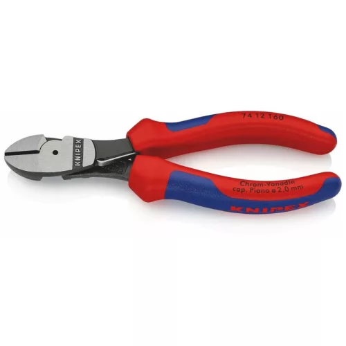Knipex Erősített oldalcsípőfogó, polírozott, nyitórugóval 160 mm