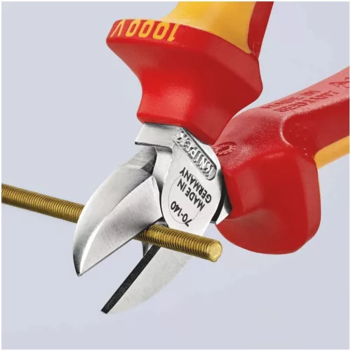 Knipex Oldalcsípőfogó, krómozott VDE szerint szigetelt 140 mm
