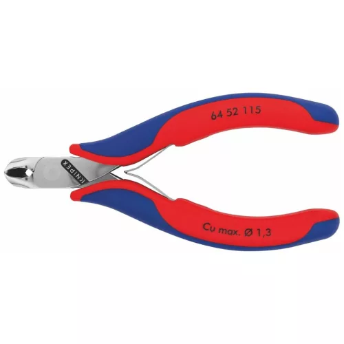 Elektronikai homlokcsípőfogó, tükörfényűre polírozott, 27°-ban hajlított 115 mm