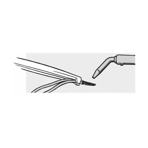 Holex Szorító olló akasztós rögzítéssel, 25°-ban hajlított 240 mm