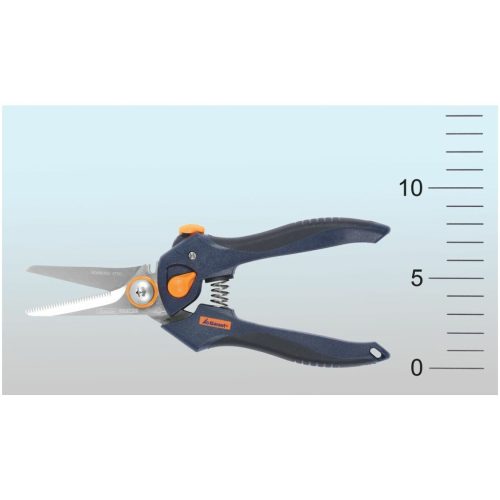 Kombinált olló 2K markolattal egyenes, nyitási méret beállítással 205 mm