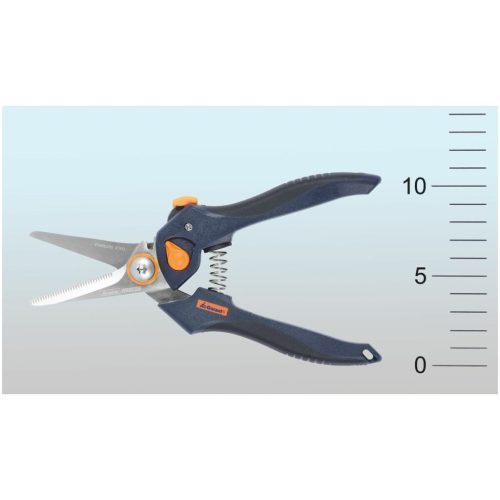 Kombinált olló 2K markolattal egyenes, nyitási méret beállítással 205 mm