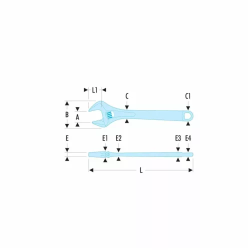 Facom Svédcsavarkulcs gyorsállítással 150 mm