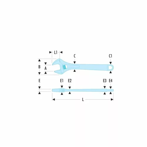 Facom Svédcsavarkulcs gyorsállítással 200 mm