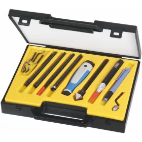   Univerzális sorjázó / hántoló készlet, műanyag dobozban 19 darabos