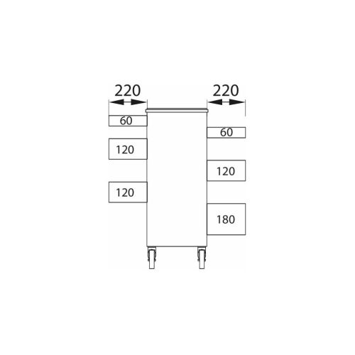 Műhelykocsi 6 fiókkal  6