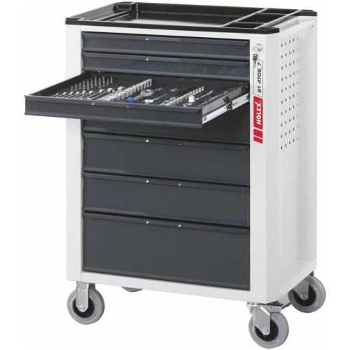 Műhelykocsi teljesen kihúzható fiókokkal 7