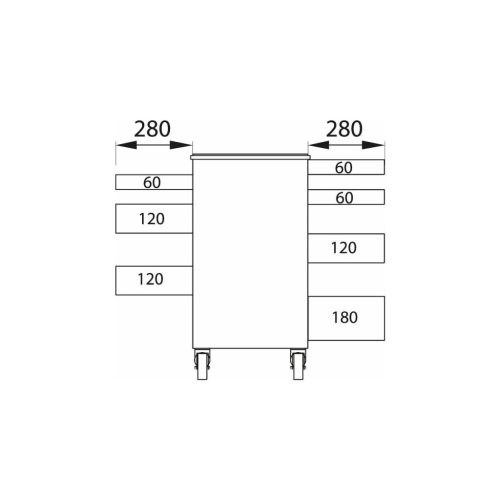 Műhelykocsi 7 fiókkal  7