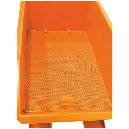 Forgácstartó edény perforált lemez közbetéttel 500 l