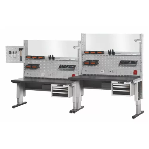 Garant GridLine Workstation eLevel Eterlux lappal, világos 1000/2 mm