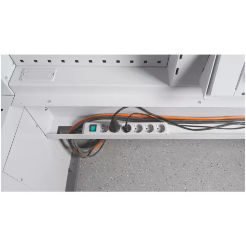 Garant GridLine Workstation eLevel+ sötétszürke Eluplan munkalappal 1000/2 mm