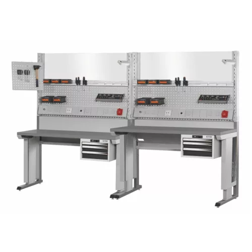 Garant GridLine Workstation eLevel+ Eterlux lappal, világos 2000/2 mm