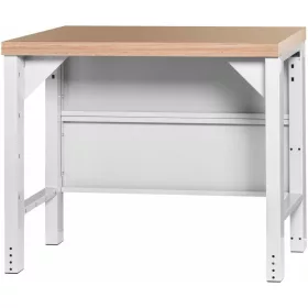   Garant GridLine Vario Basic munkapad, hátfallal, magasság 850 mm, bükk-multiplex munkalap 1000 mm